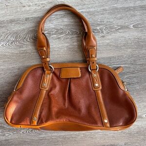 Gorgeous Cole Haan Tobacco Colour Leather Medium Size Travel Bag